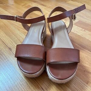 Chunky Brown Platform Wedges